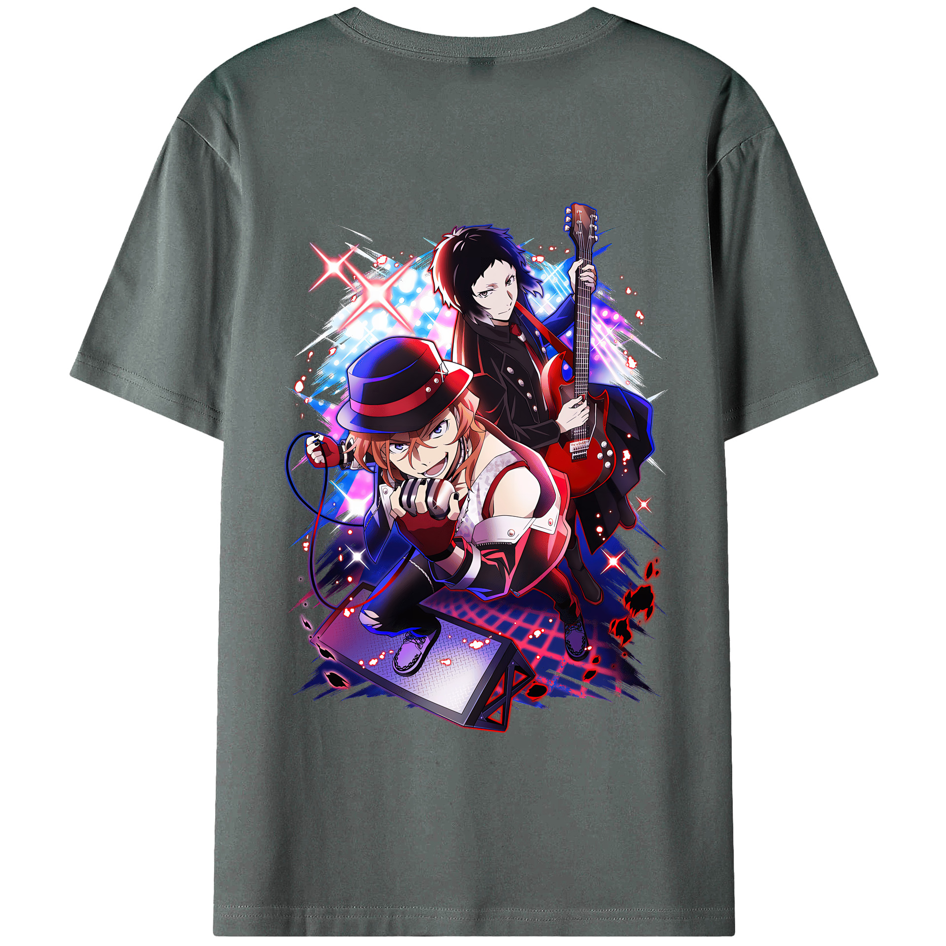 （画像用） 文豪ストレイドッグス Bungo Stray Dogs 綿100％半袖Tシャツ（背面プリント）
